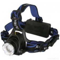 Ultraflash фонарь налобный E150 (акк. 2x18650) 1св/д 5W(260lm), черн/пласт,3 реж, фокус, з/у 220V